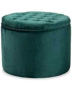 Baxton Studio Livana Velvet Storage Ottoman Home
