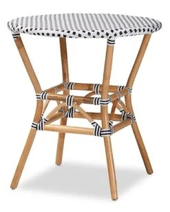 Baxton Studio Tavor Classic French Weaving And Rattan Dining Table Home