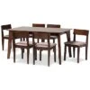 Baxton Studio Camilla Mid-Century Modern 7Pc Dining Set Home