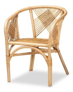 Baxton Studio Kagama Modern Bohemian Rattan Dining Chair Home