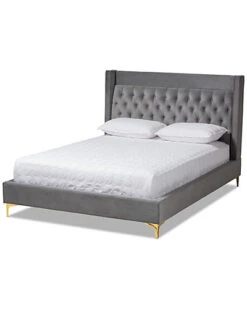 Baxton Studio Valery Fabric Platform Bed Home
