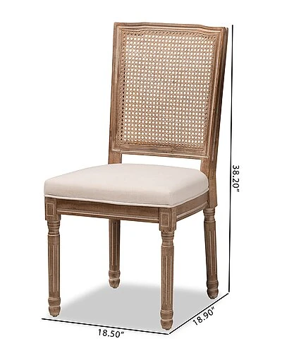 Baxton Studio Louane Traditional French Inspired 2pc Dining Chair Set Home - Image 3