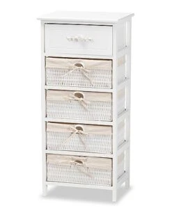 Baxton Studio Madelia Modern Contemporary 1-Drawer Storage Unit Home