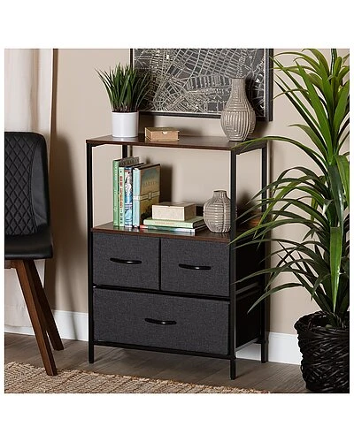 Baxton Studio Hakan Modern Industrial 3-Drawer Storage Cabinet Home - Image 2