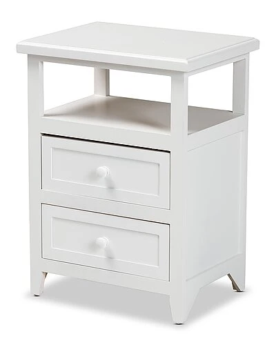 Baxton Studio Karsen 2-Drawer Nightstand Home