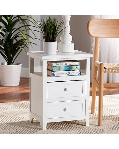 Baxton Studio Karsen 2-Drawer Nightstand Home - Image 2