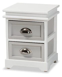 Baxton Studio Cachet 2-Drawer Nightstand Home
