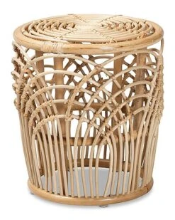 Baxton Studio Edena Rattan End Table Home