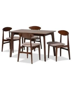 Baxton Studio Daria Mid-Century Modern 5Pc Dining Set Home