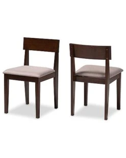 Baxton Studio Camilla Mid-Century Modern 2pc Dining Chair Set Home