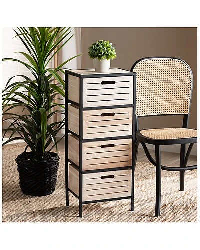 Baxton Studio Gelsey Modern Industrial 4-Drawer Storage Cabinet Home - Image 2