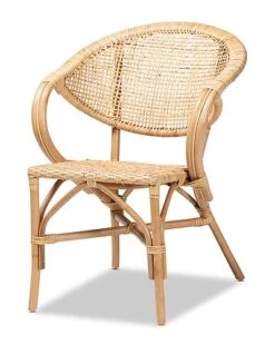 Baxton Studio Varick Rattan Dining Chair Home
