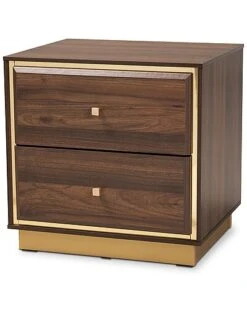 Baxton Studio Cormac 2-Drawer Nightstand Home