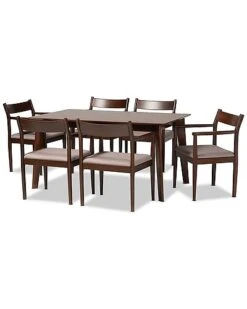 Baxton Studio Coretta Mid-Century Modern 7Pc Dining Set Home