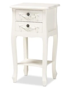 Baxton Studio Eliya Wood 2-Drawer Nightstand Home