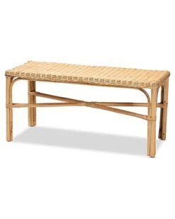 Baxton Studio Cacaban Rattan Accent Bench Home