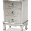 Baxton Studio Callen Brushed Wood 3-Drawer Nightstand Home