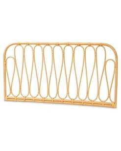 Baxton Studio Carrick Rattan Queen Size Wall-Mount Headboard Home