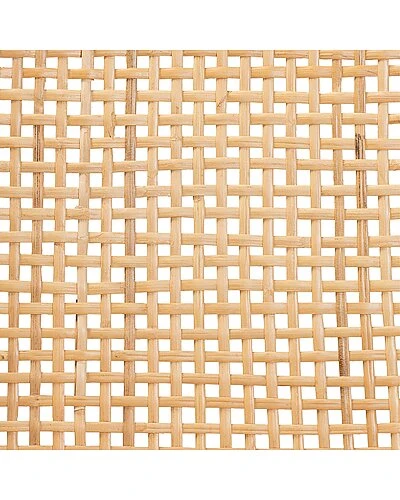 Baxton Studio Caspia Wood And Natural Rattan 2pc Dining Chair Set Home - Image 3