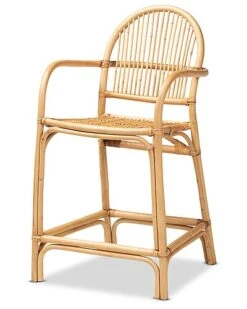 Baxton Studio Tugera Rattan Counter Stool Home