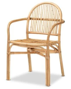 Baxton Studio Tugera Rattan Dining Chair Home