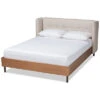 Baxton Studio Catarina Queen Size Wingback Platform Bed Home