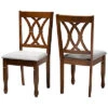 Baxton Studio Augustine 2pc Dining Chair Set Home