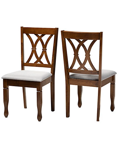 Baxton Studio Augustine 2pc Dining Chair Set Home