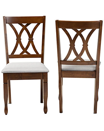 Baxton Studio Augustine 2pc Dining Chair Set Home - Image 2