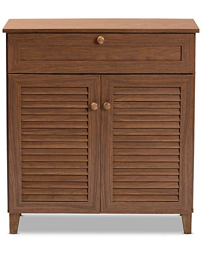Baxton Studio Coolidge 4-Shelf Shoe Storage Cabinet Home - Image 2