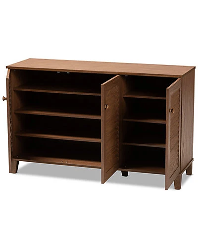Baxton Studio Coolidge 8-Shelf Shoe Storage Cabinet Home - Image 3