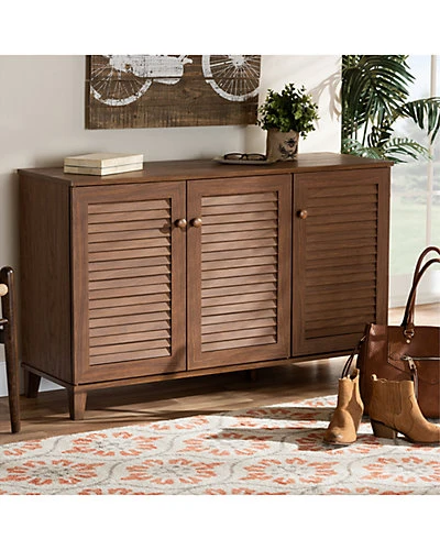 Baxton Studio Coolidge 8-Shelf Shoe Storage Cabinet Home - Image 4