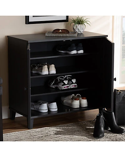 Baxton Studio Glidden 4-Shelf Shoe Storage Cabinet Home - Image 6