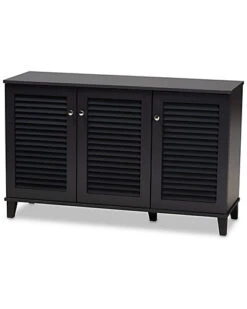 Baxton Studio Coolidge 8-Shelf Shoe Storage Cabinet Home