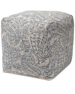 Baxton Studio Juvita Pouf Ottoman Home