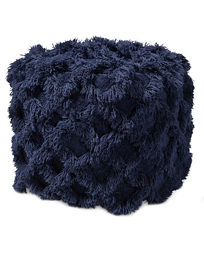 Baxton Studio Asuka Fringe Pouf Ottoman Home