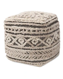Baxton Studio Cronin Hemp Pouf Ottoman Home