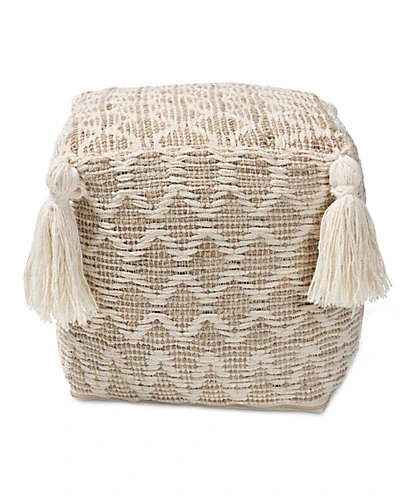 Baxton Studio Noland Hemp Pouf Ottoman Home