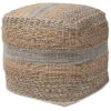 Baxton Studio Grange Hemp Pouf Ottoman Home