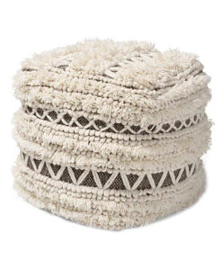 Baxton Studio Vesey Pouf Ottoman Home