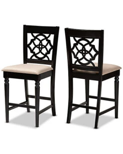 Baxton Studio Arden 2pc Counter Stool Set Home