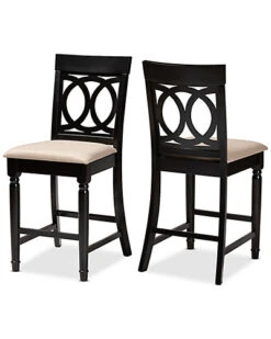 Baxton Studio Verina 2pc Counter Stool Set Home