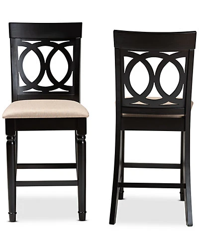 Baxton Studio Verina 2pc Counter Stool Set Home - Image 2