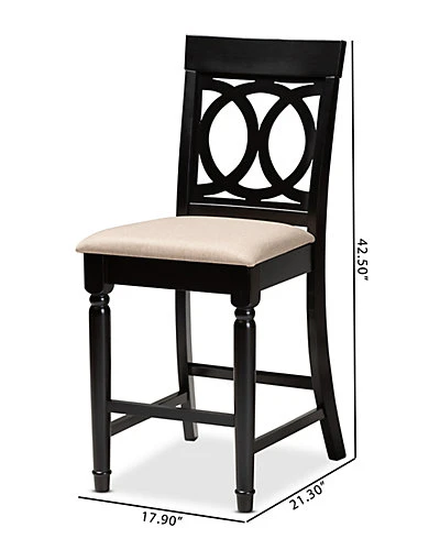 Baxton Studio Verina 2pc Counter Stool Set Home - Image 4