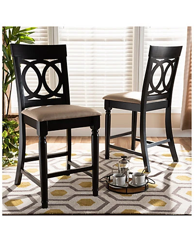 Baxton Studio Verina 2pc Counter Stool Set Home - Image 5