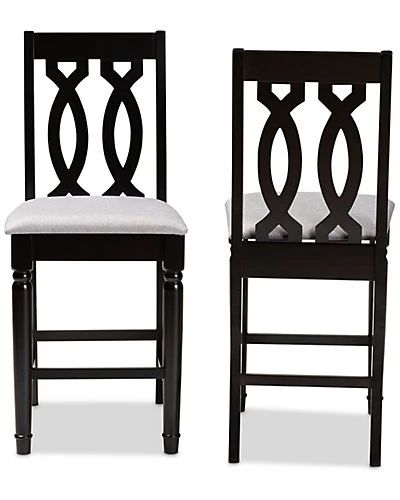 Baxton Studio Darcie 2pc Counter Stool Set Home - Image 2