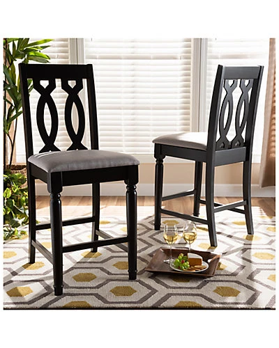 Baxton Studio Darcie 2pc Counter Stool Set Home - Image 5