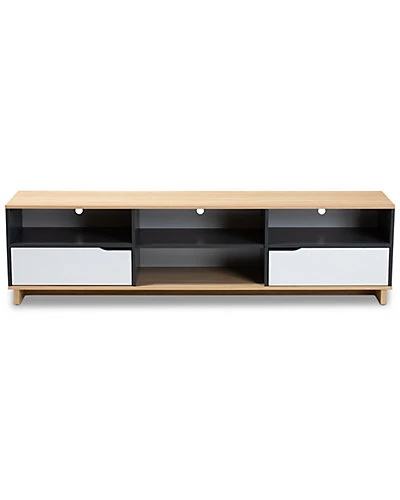 Baxton Studio Reed 2-Drawer TV Stand Home - Image 2