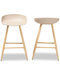 Baxton Studio Mairi Plastic 2pc Counter Stool Set Home