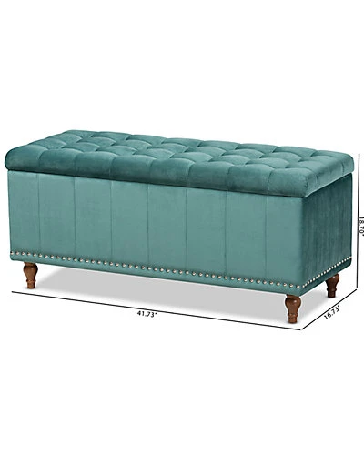 Baxton Studio Kaylee Button-Storage Ottoman Bench Home - Image 3